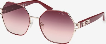 Lunettes de soleil GUESS en rouge : devant