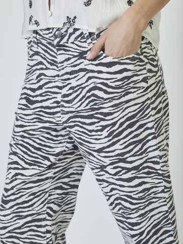 Loosefit Pantalon 'Zion' co'couture en blanc