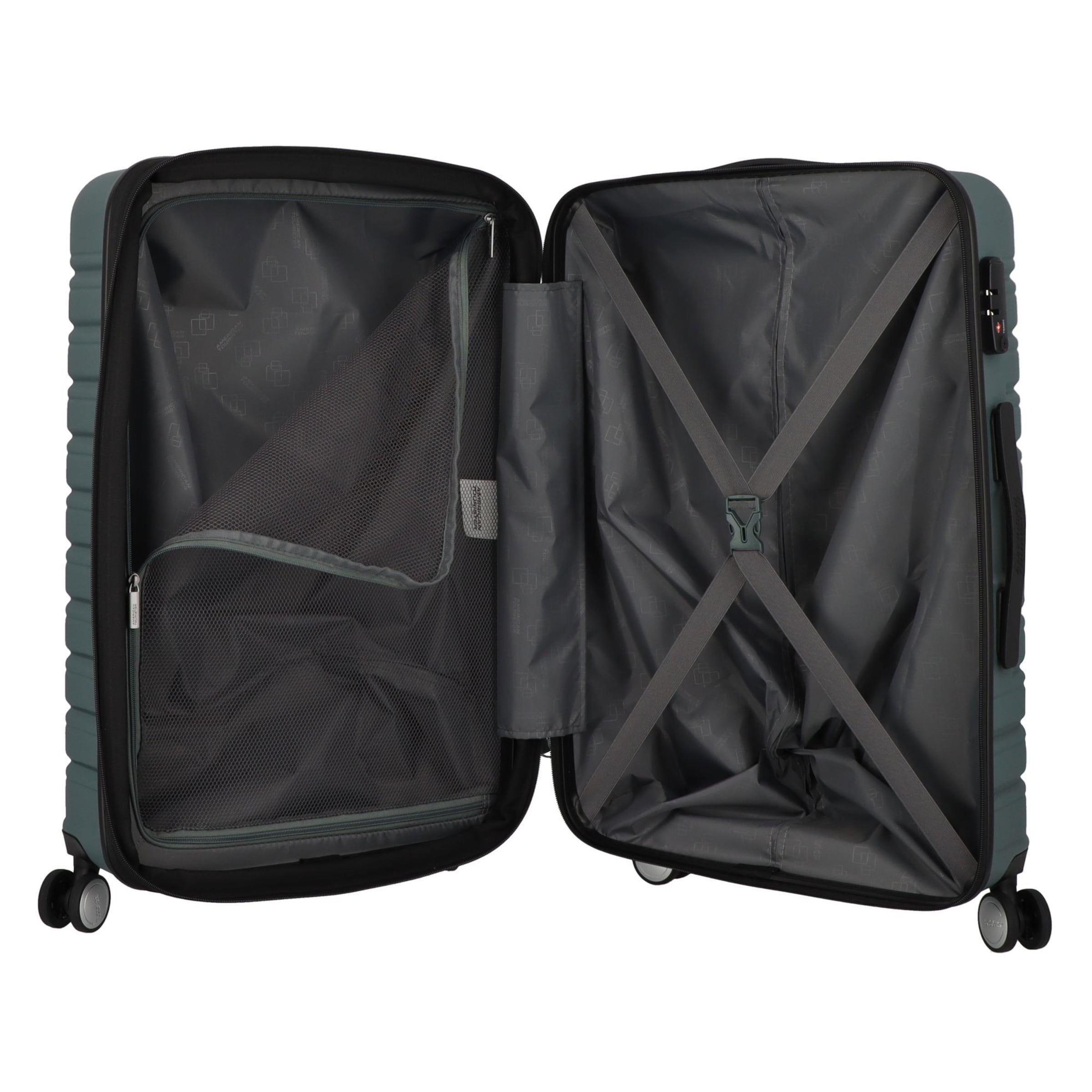 American Tourister Trolley 'Flashline' in Groen