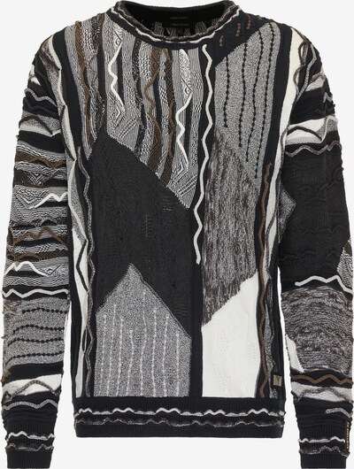 Carlo Colucci Trui ' Comper ' in de kleur Grijs / Zwart / Wit, Productweergave