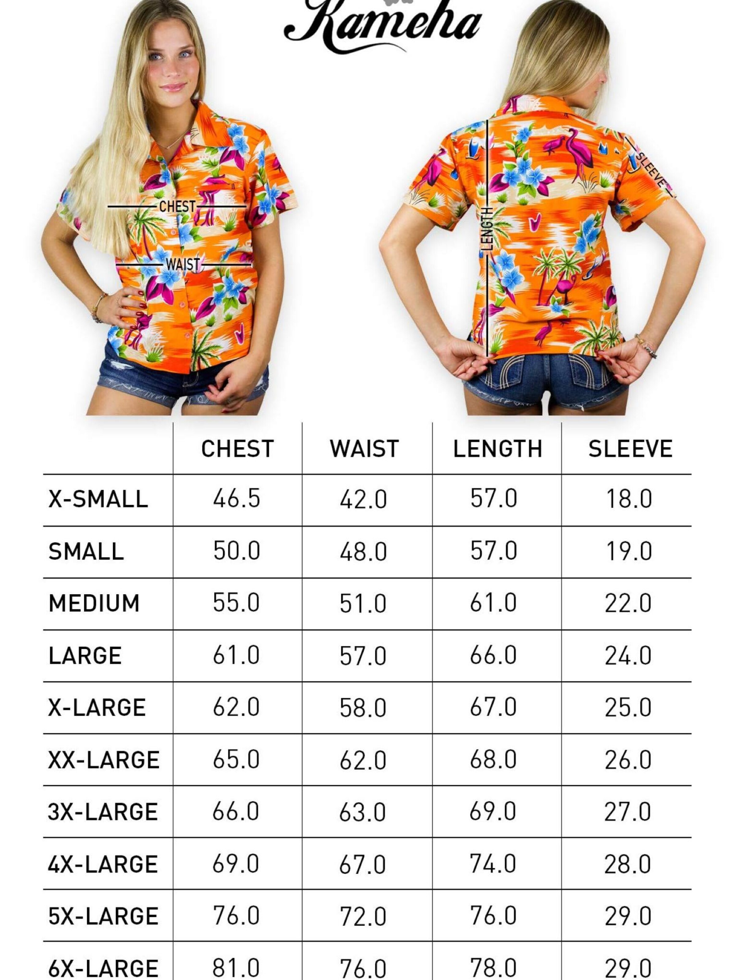 Camicia da donna 'Flamingos' di King Kameha in arancione