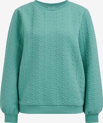 WE Fashion Sweatshirt in Groen: voorkant