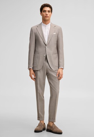 STRELLSON Slim fit Pleat-front trousers ' Luis ' in Beige