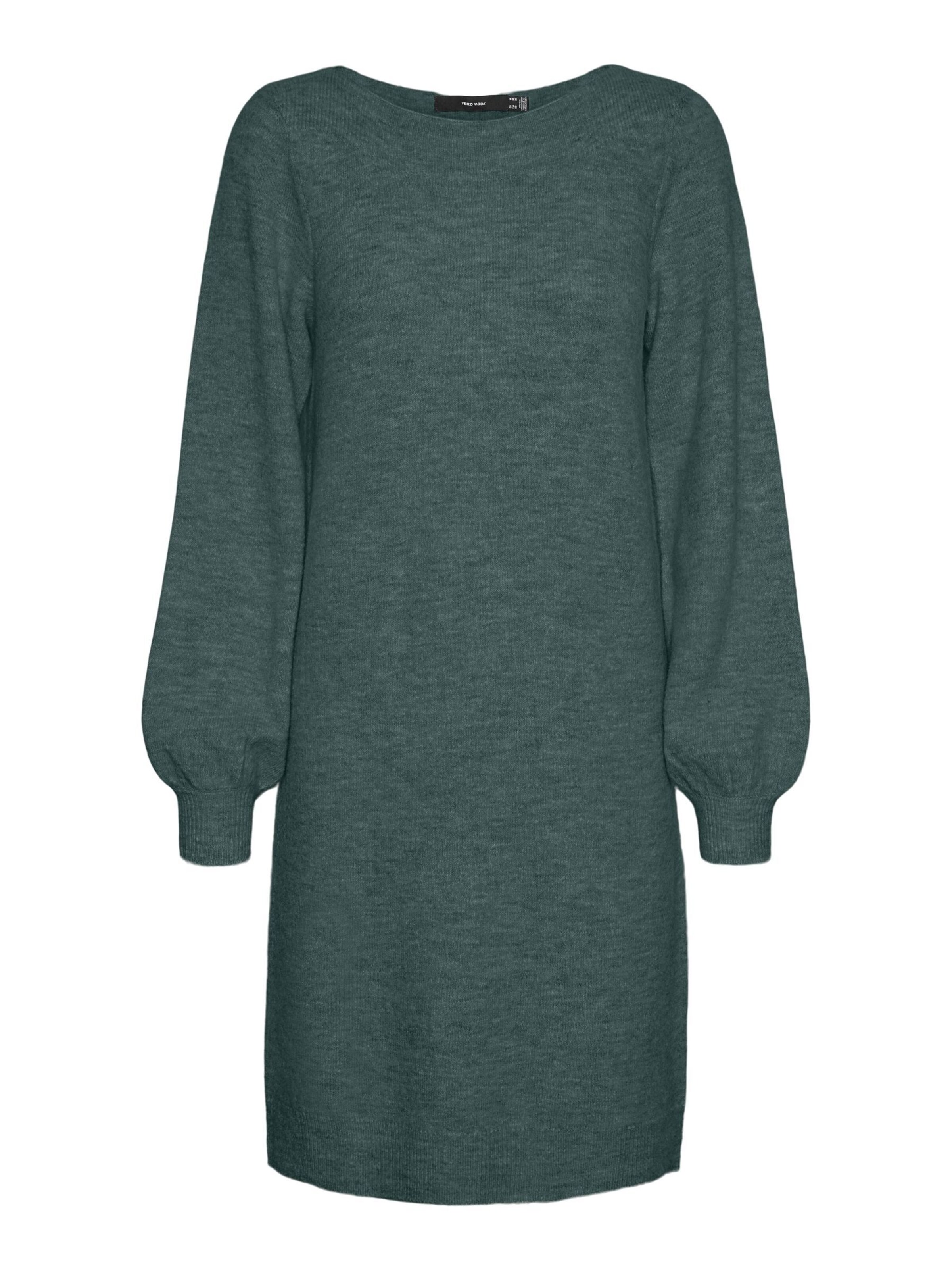 VERO MODA Strikkjole 'LEFILE' i grøn: forside