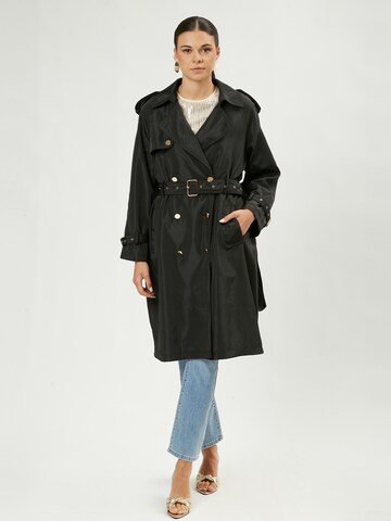 Influencer Between-Seasons Coat in Black