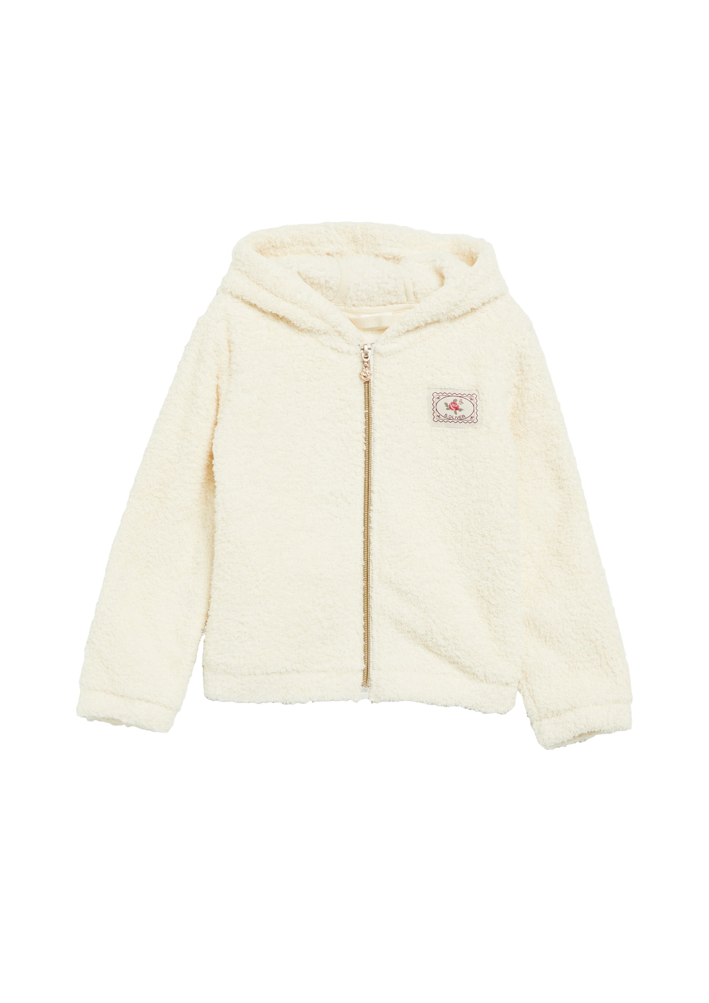 s.Oliver Fleecejacke in Beige: Vorderseite