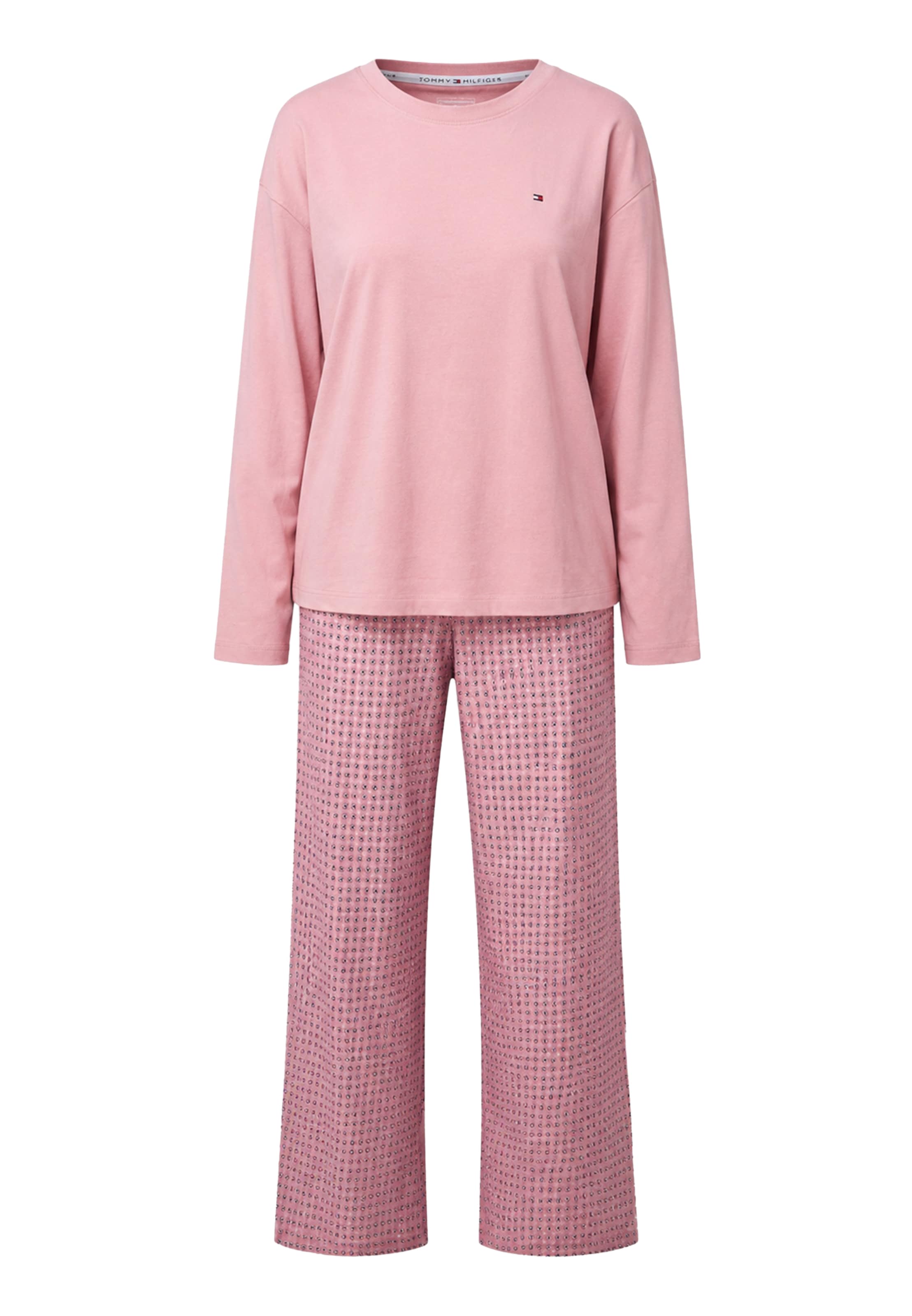 Tommy Hilfiger Underwear Pyjama in XS in pink / schwarz / weiß, Produktansicht