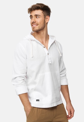 INDICODE JEANS Comfort fit Overhemd 'Mickie' in Wit: voorkant