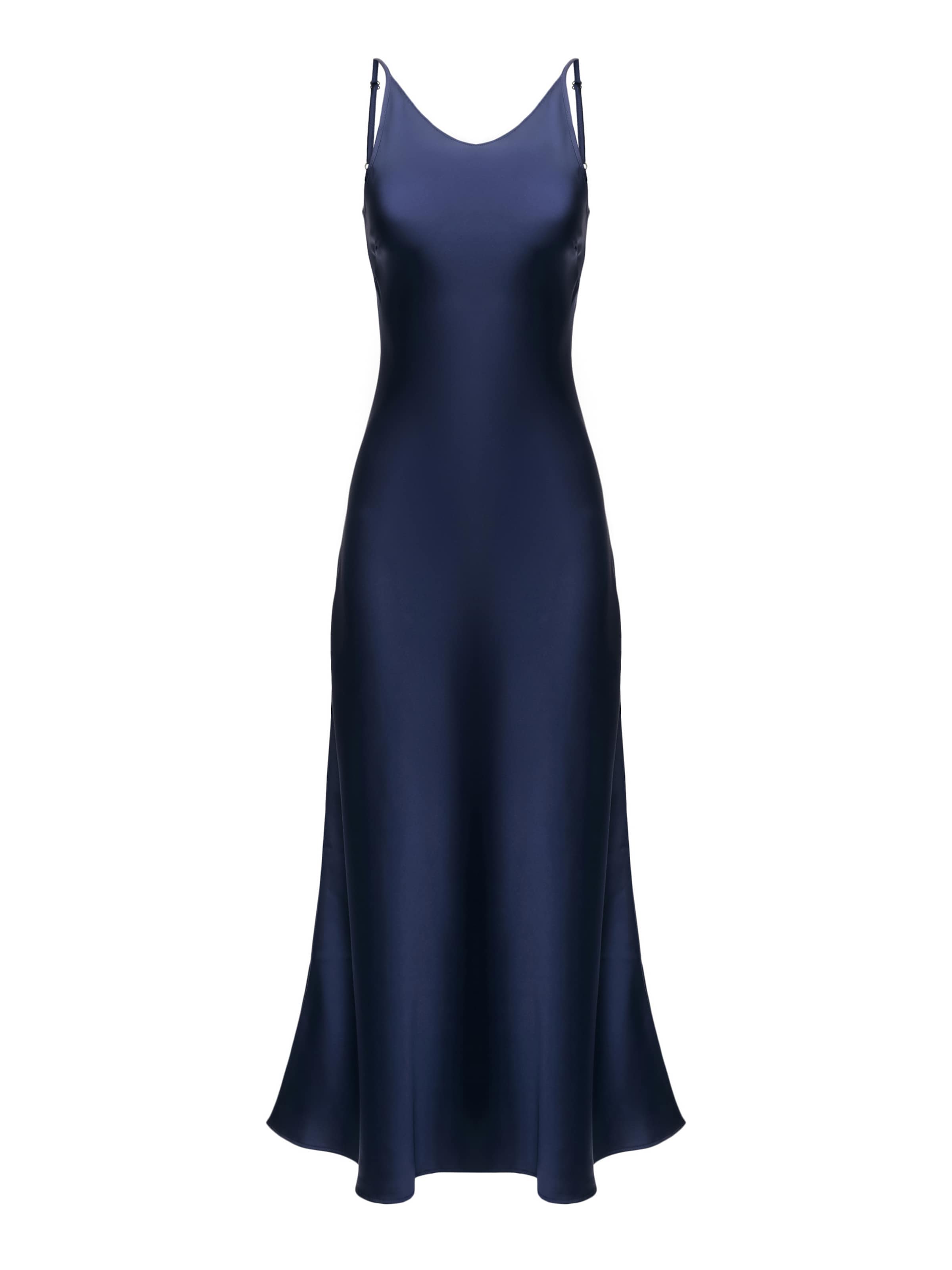 Serena Silueta Dress 'Midi satin slip dress 'Majestic'' in Blue: front