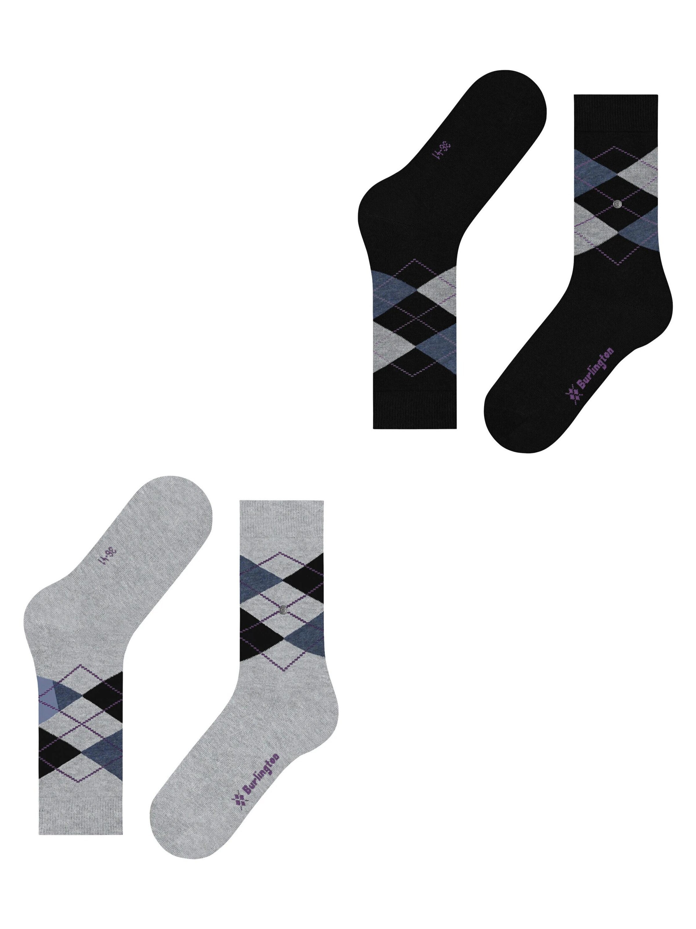 BURLINGTON Socks 'Everyday Argyle' in Grey