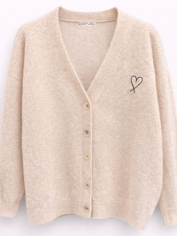 Giacchetta 'Strickjacken' di MixRay in beige: frontale