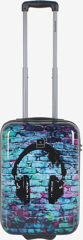 Saxoline Suitcase 'Headphone' in Blue: front