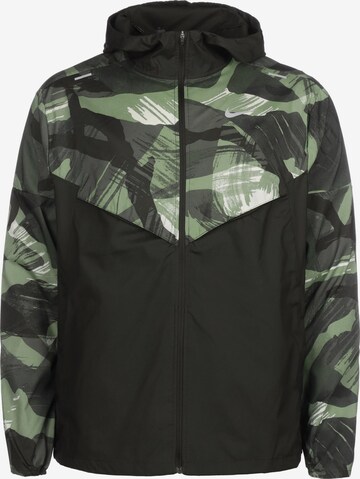 NIKE Outdoor jacket 'Repel Camo' in Green: front