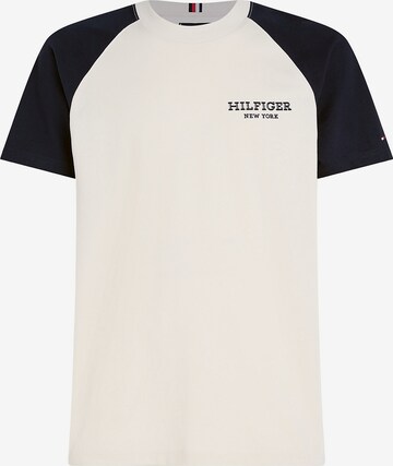 T-Shirt TOMMY HILFIGER en beige : devant