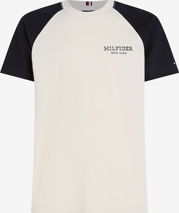 T-Shirt TOMMY HILFIGER en beige : devant