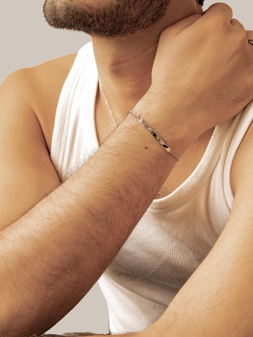 Hey Happiness Armband 'Bar Cable' in Zilver: voorkant