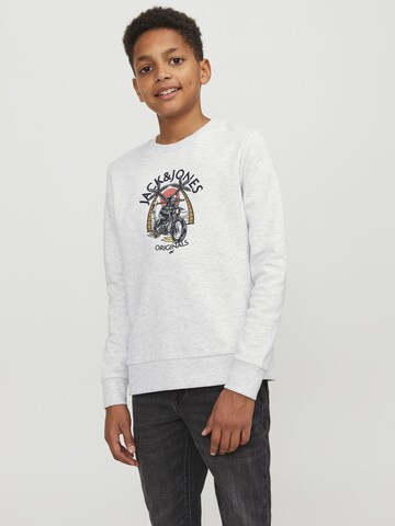 Sweat Jack & Jones Junior en blanc : devant