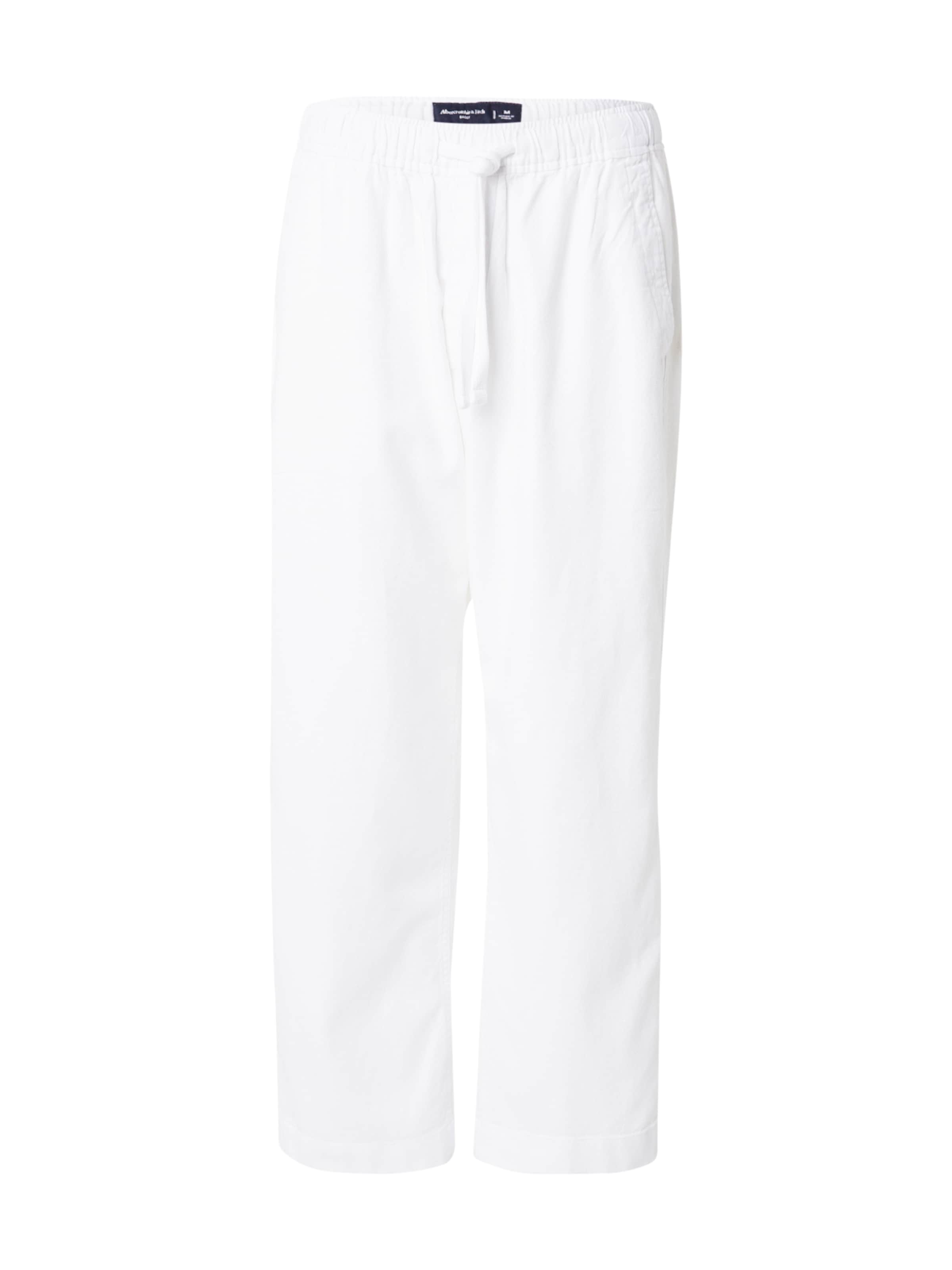 Abercrombie & Fitch Baggy Bukser i hvid: forside
