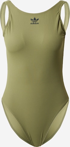 ADIDAS ORIGINALS Swimsuit 'Adicolor Rib' in Green: front