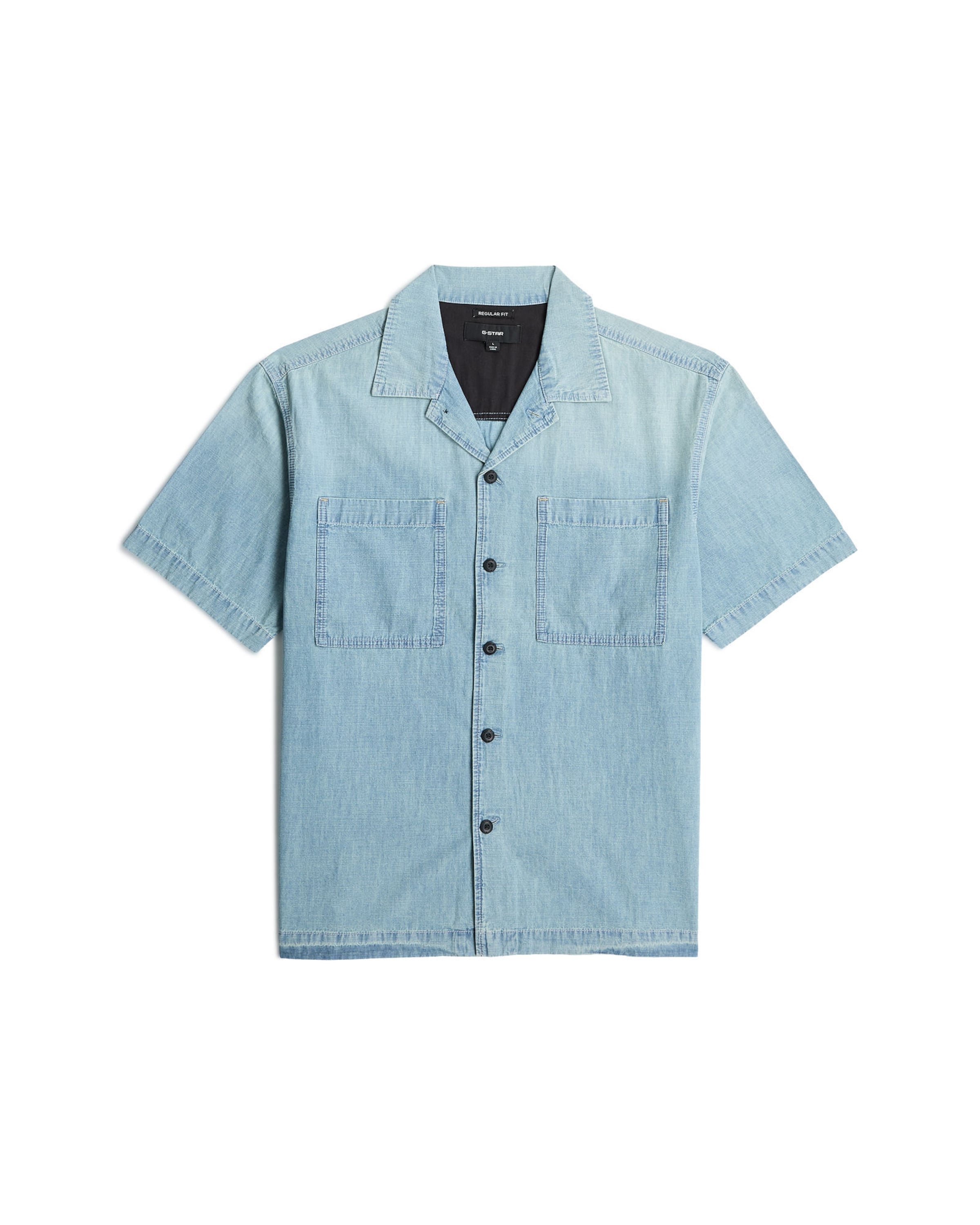 G-STAR Business shirt 'Bowling 2-Pocket Shirt' in 41-42 in Light blue, Item view