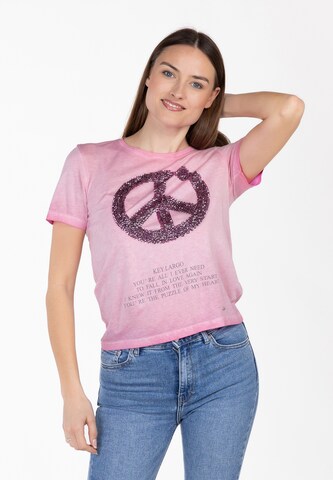 Key Largo Футболка 'Pax' в Ярко-розовый: спереди