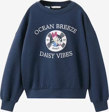 MANGO KIDSSweater majica 'Pdvibes' - plava boja: prednji dio
