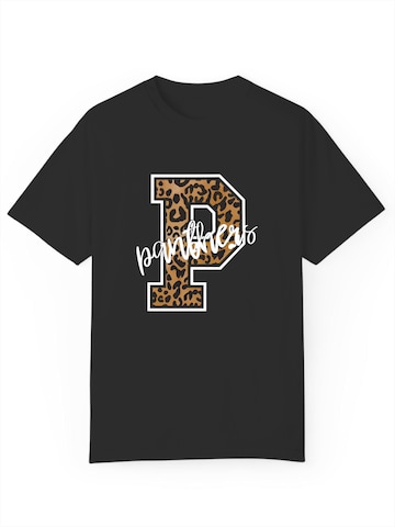 GORHEY Shirt 'Women's Casual Cotton Summer T-Shirt with Leopard Print Letters' in Black