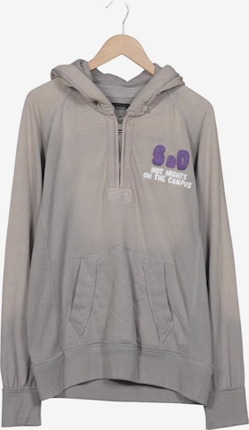 ZARA Kapuzenpullover XL in Grau: Vorderseite