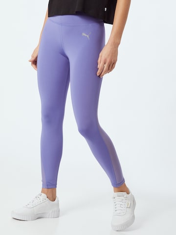 Skinny Pantalon de sport 'Evostripe' PUMA en violet : devant