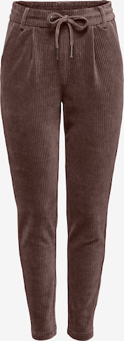 Pantalon à pince 'ONLPoptrasch-Ping Pong' ONLY en marron : devant