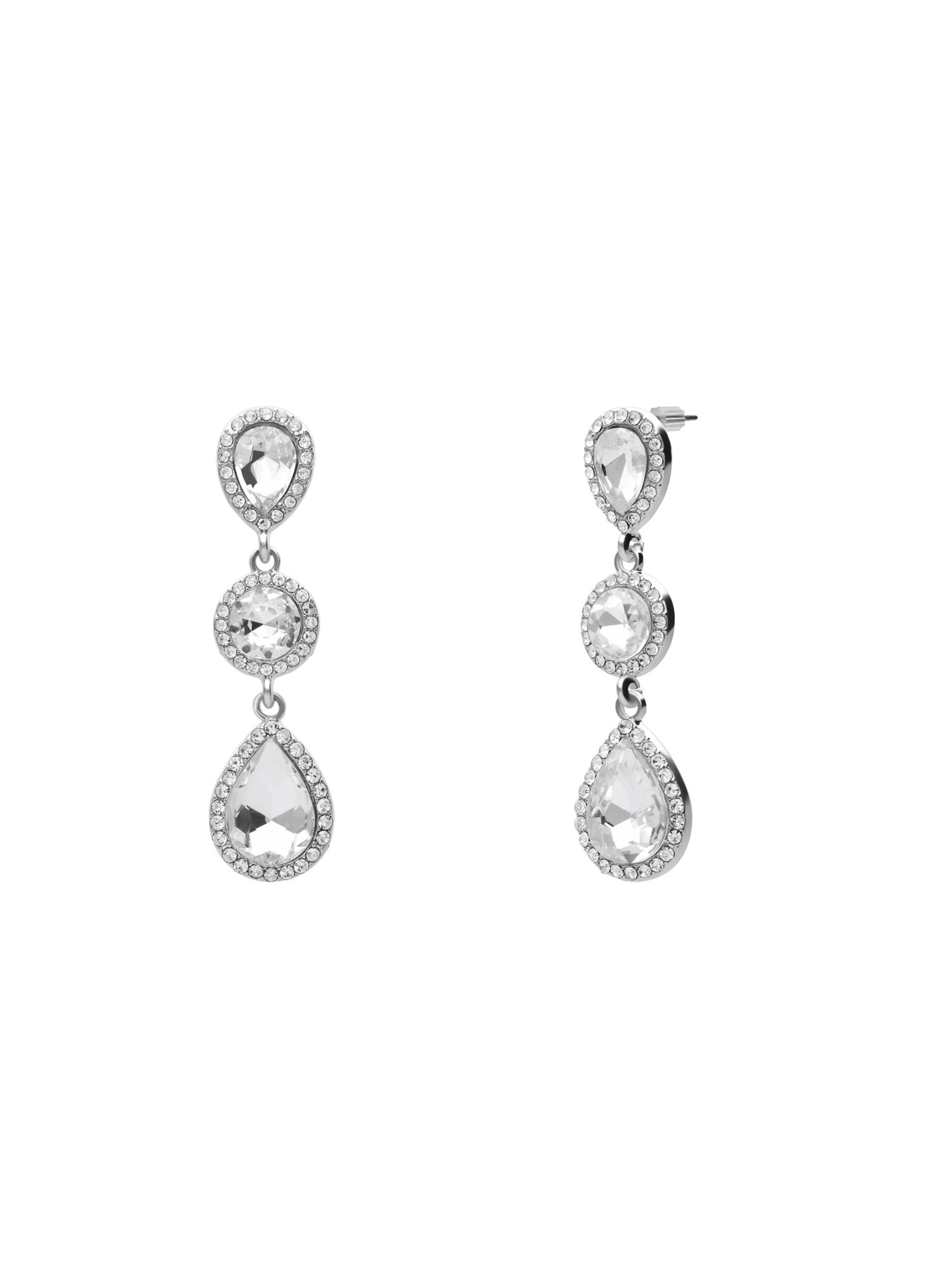 Lucardi Ohrringe 'Statement' in Silber: Vorderseite