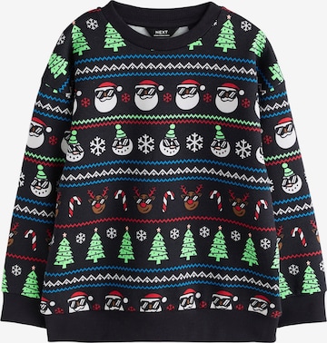 Next Sweatshirt 'Christmas' in Schwarz: Vorderseite