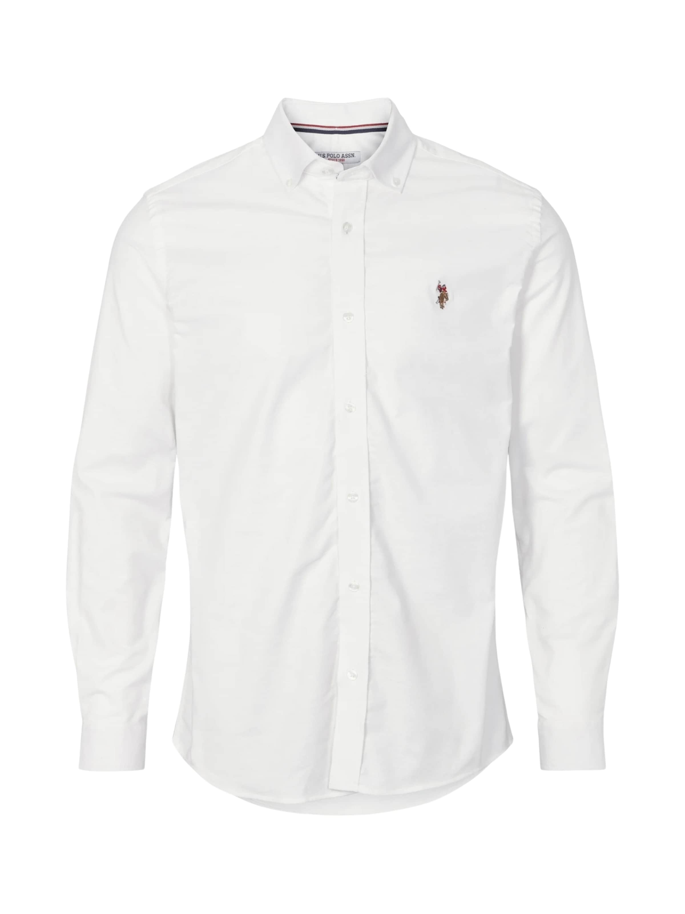 U.S. POLO ASSN. Slim Fit Hemd 'Esmar' in Weiß: Vorderseite
