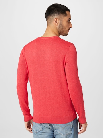 Coupe regular Pull-over TOM TAILOR en rouge