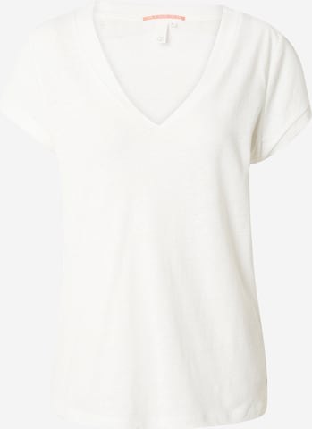 T-shirt QS en blanc : devant