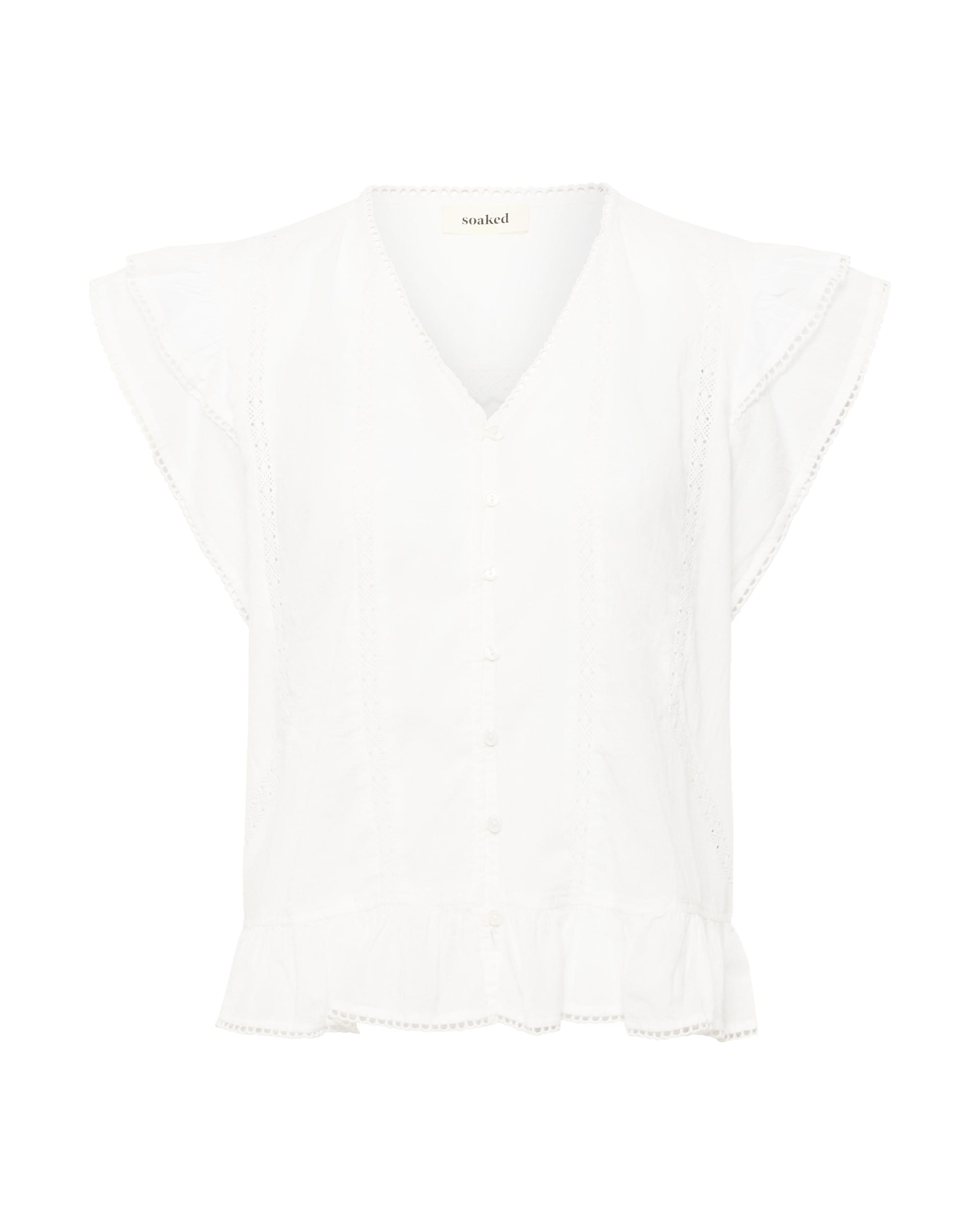 SOAKED IN LUXURY Blouse 'Runa' in White: front
