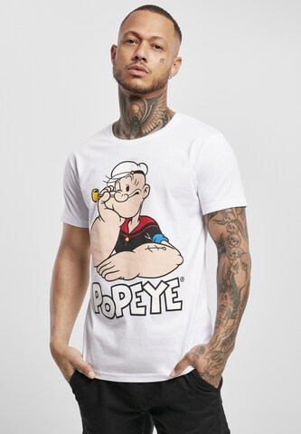 T-Shirt 'Popeye' Mister Tee en blanc : devant