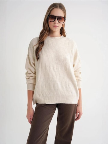 MixRay Pullover in Weiß: Vorderseite