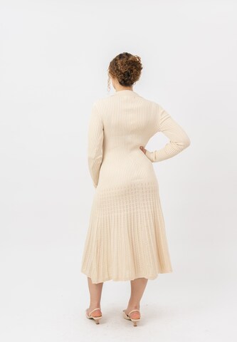 Elara Knit dress in Beige