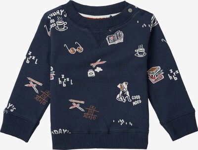 Noppies Sweatshirt 'Troutman' in de kleur Donkerblauw / Bruin / Wit, Productweergave