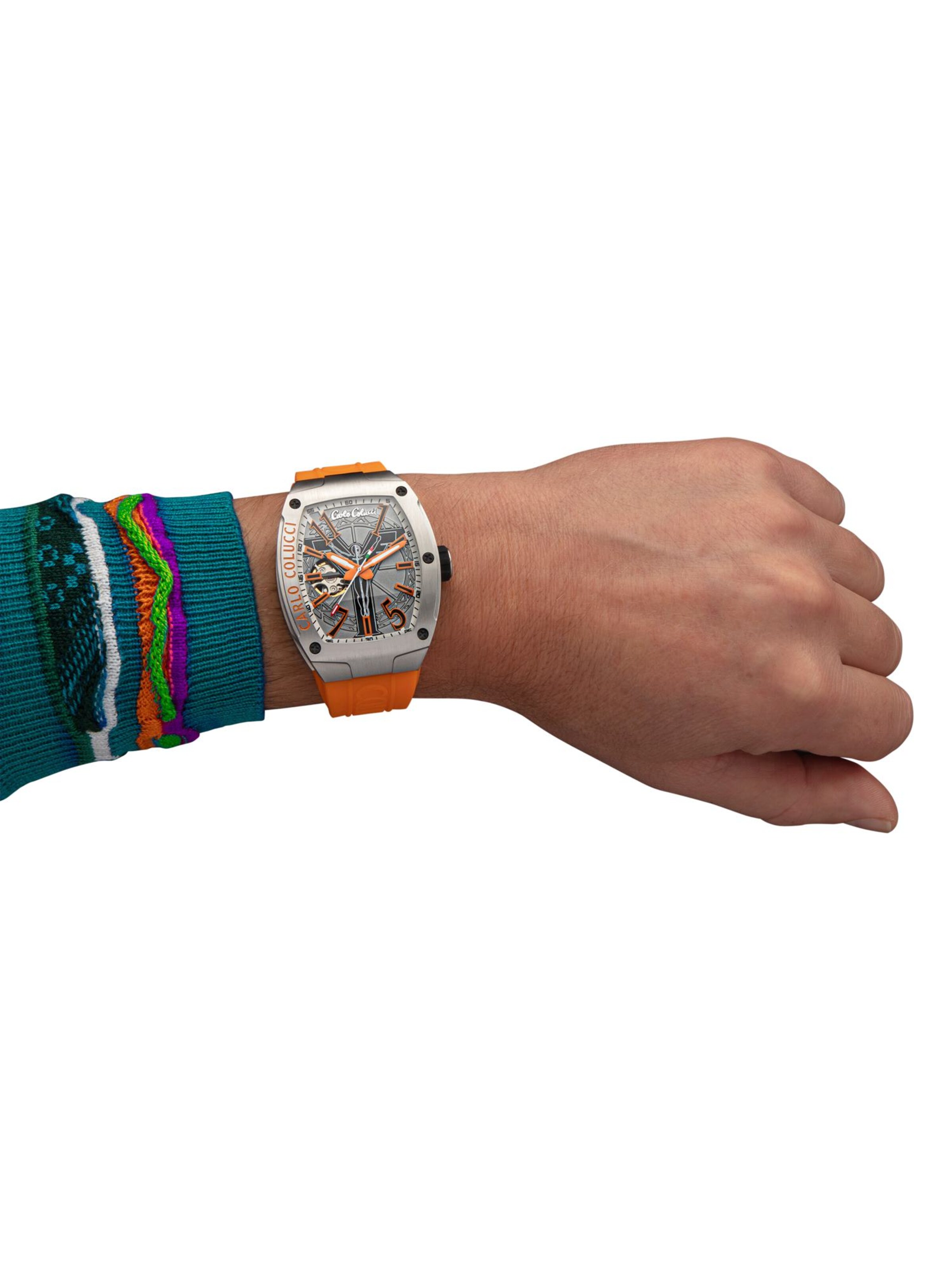 Carlo Colucci Analog Watch 'Dondini' in Orange