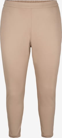 Zizzi Pants 'JMaddie' in Beige: front