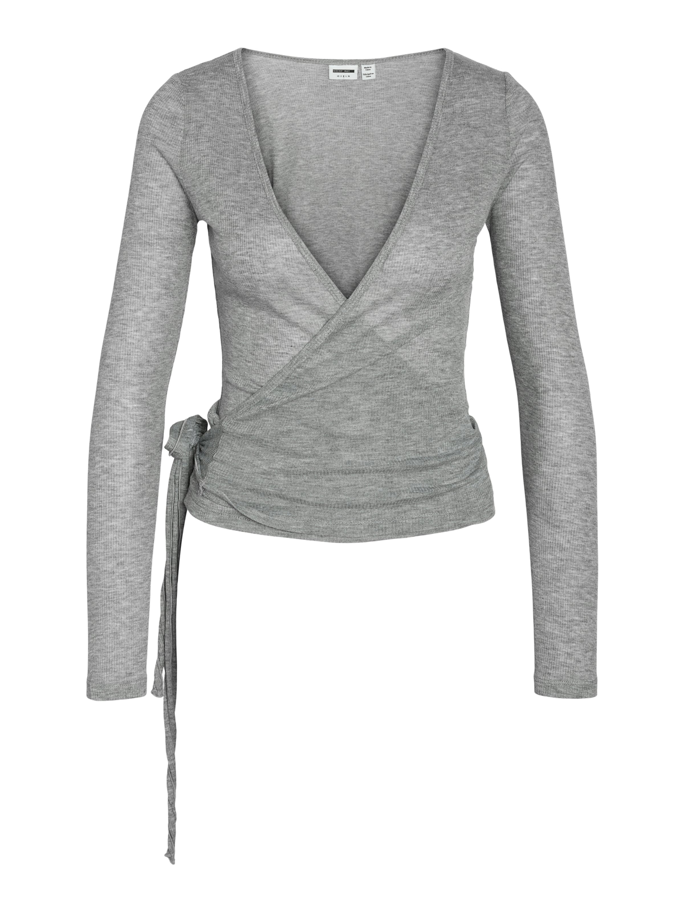 Noisy may Shirt 'NMNUSA' in Grau: Vorderseite