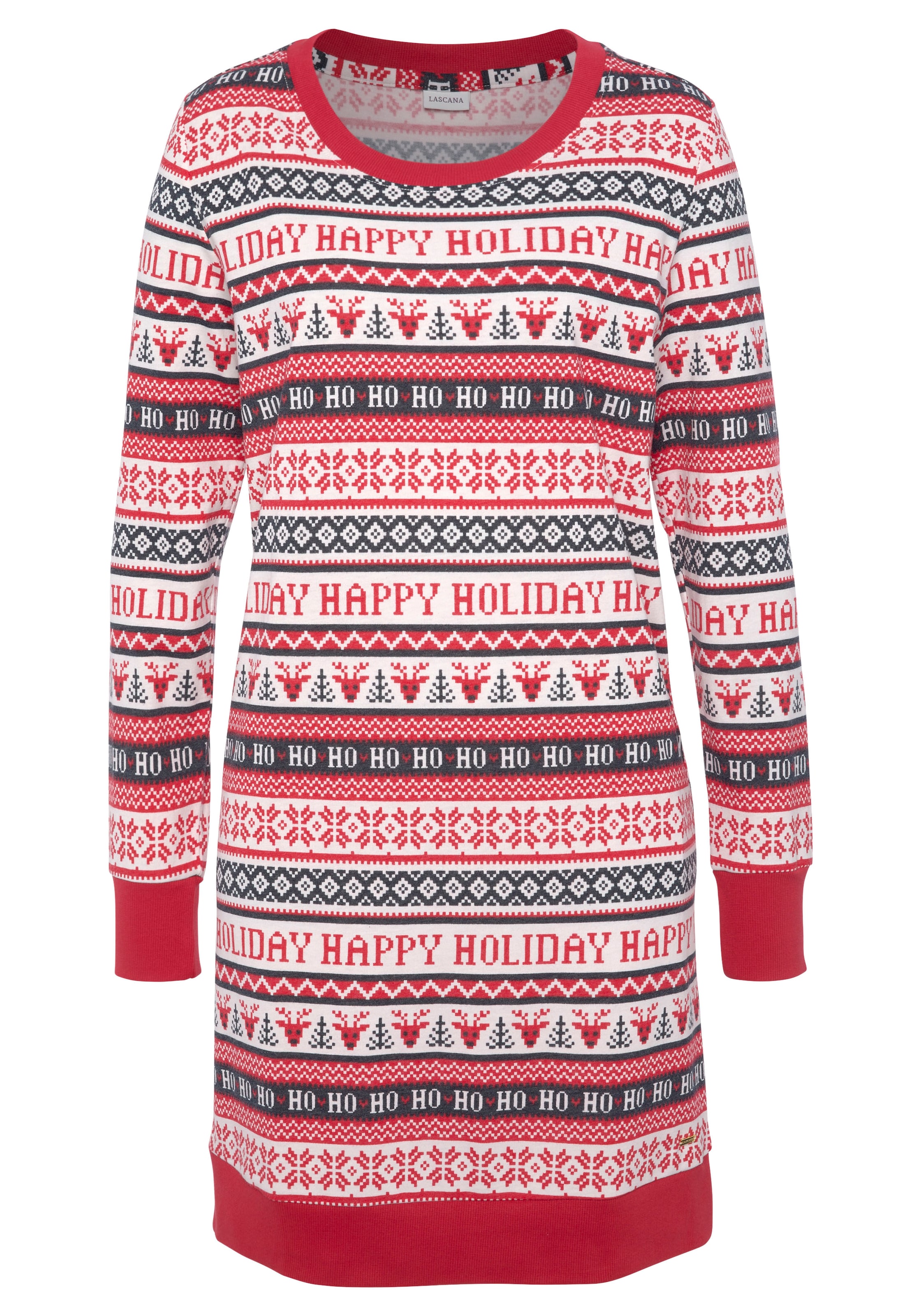 LASCANA Nachthemd in Rot: Vorderseite