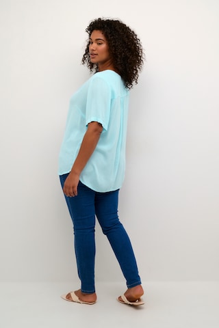 KAFFE CURVE Shirt 'Ami' in Blue