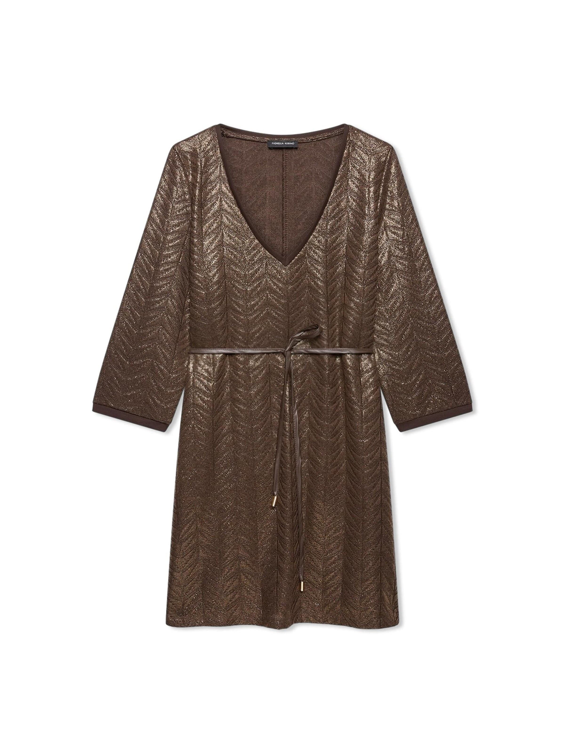 Fiorella Rubino Jurk in Bruin: voorkant
