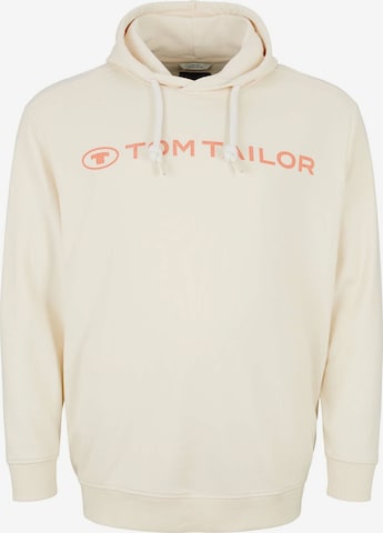 TOM TAILOR Men + Sweatshirt in White: front