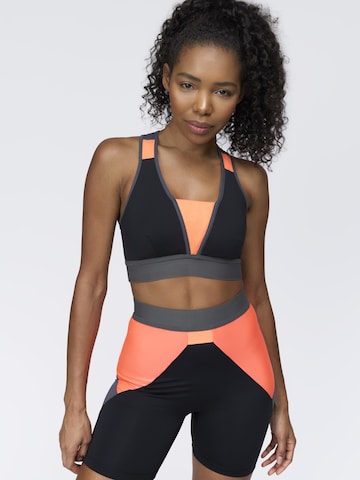 Horizon Athletic Medium Support Sport-BH 'Kokoda'‌‌‌‌‌ in Schwarz: Vorderseite