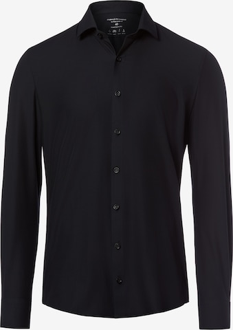 Finshley & Harding Zakelijk overhemd in Zwart: voorkant