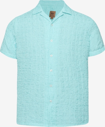 Campus Sutra Regular fit Button Up Shirt 'Jesus' in Blue: front
